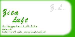 zita luft business card